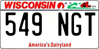 WI license plate 549NGT