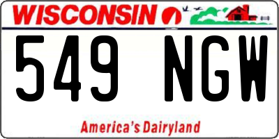 WI license plate 549NGW