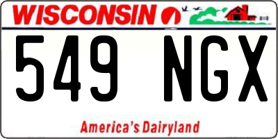 WI license plate 549NGX