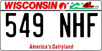WI license plate 549NHF