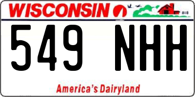 WI license plate 549NHH