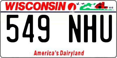 WI license plate 549NHU