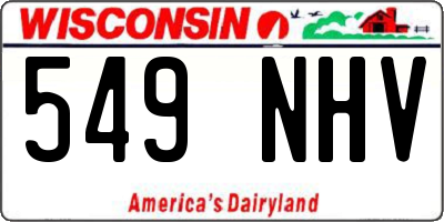 WI license plate 549NHV