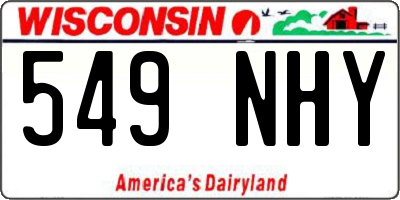 WI license plate 549NHY