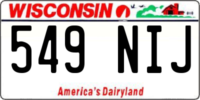 WI license plate 549NIJ