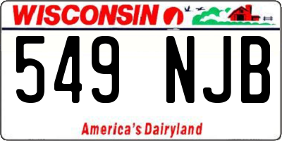 WI license plate 549NJB