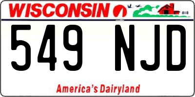 WI license plate 549NJD