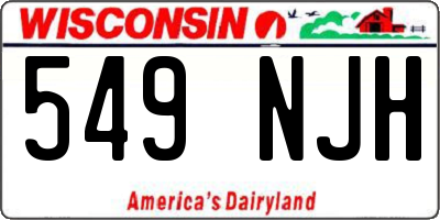 WI license plate 549NJH