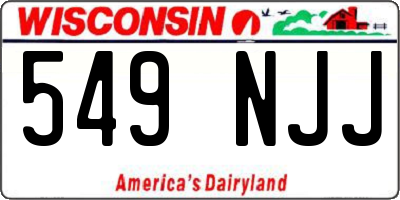 WI license plate 549NJJ