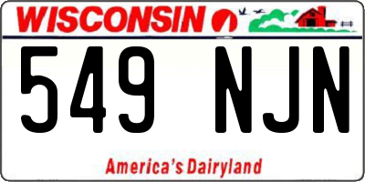 WI license plate 549NJN