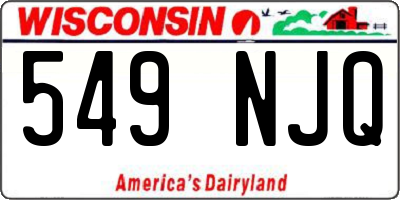 WI license plate 549NJQ