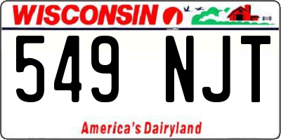 WI license plate 549NJT
