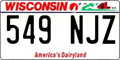 WI license plate 549NJZ
