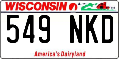 WI license plate 549NKD