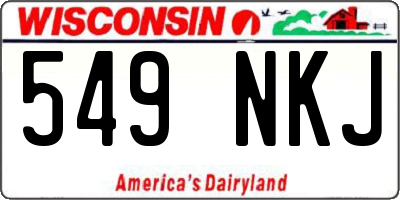 WI license plate 549NKJ