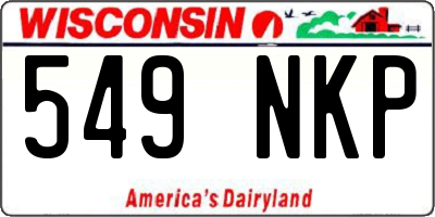 WI license plate 549NKP
