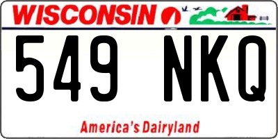 WI license plate 549NKQ