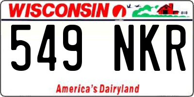 WI license plate 549NKR