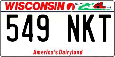 WI license plate 549NKT