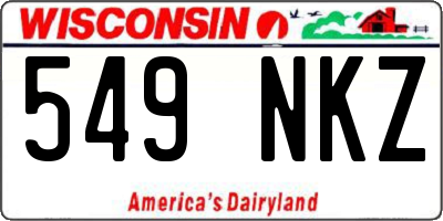 WI license plate 549NKZ