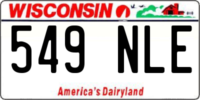 WI license plate 549NLE