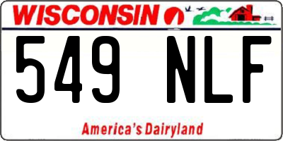 WI license plate 549NLF