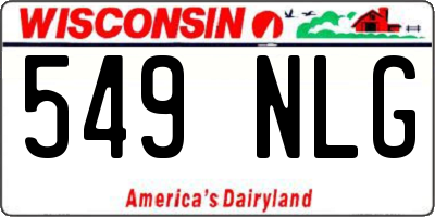 WI license plate 549NLG