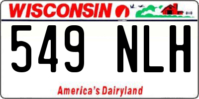 WI license plate 549NLH