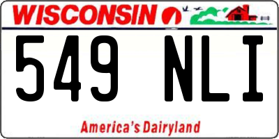WI license plate 549NLI