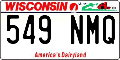 WI license plate 549NMQ