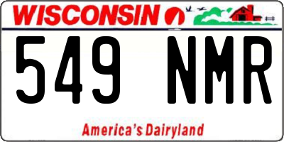 WI license plate 549NMR