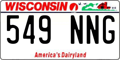 WI license plate 549NNG
