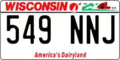 WI license plate 549NNJ