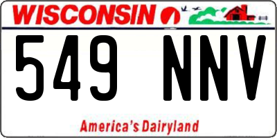 WI license plate 549NNV