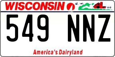 WI license plate 549NNZ