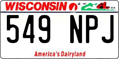 WI license plate 549NPJ