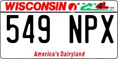 WI license plate 549NPX