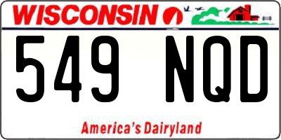 WI license plate 549NQD