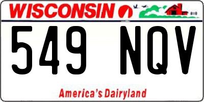 WI license plate 549NQV
