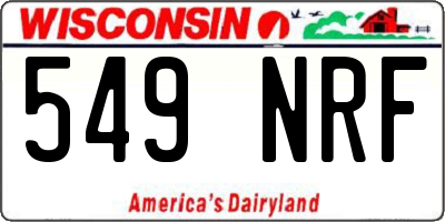 WI license plate 549NRF