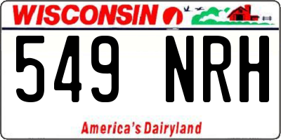 WI license plate 549NRH