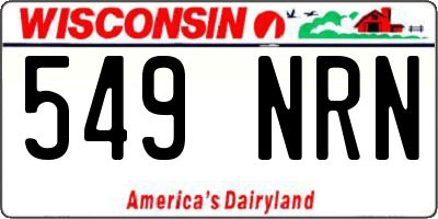WI license plate 549NRN