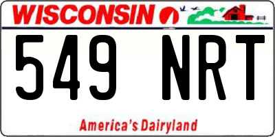 WI license plate 549NRT