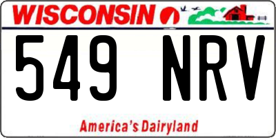 WI license plate 549NRV