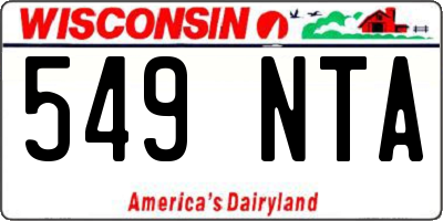 WI license plate 549NTA