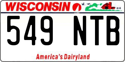 WI license plate 549NTB