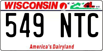 WI license plate 549NTC