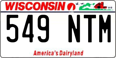 WI license plate 549NTM