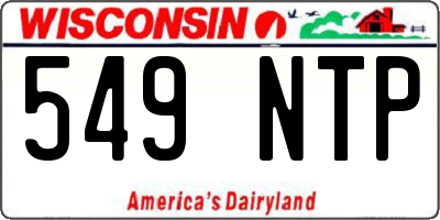 WI license plate 549NTP