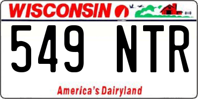WI license plate 549NTR